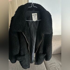 Garage Black fur coat
